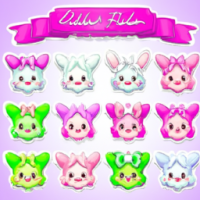Create a high-resolution 2D digital illustration featuring three adorable 